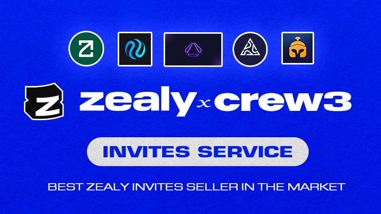 Selling - Zealy/Crew3 Invites and Discord Invites 2023 | Fast & Cheap⚡
